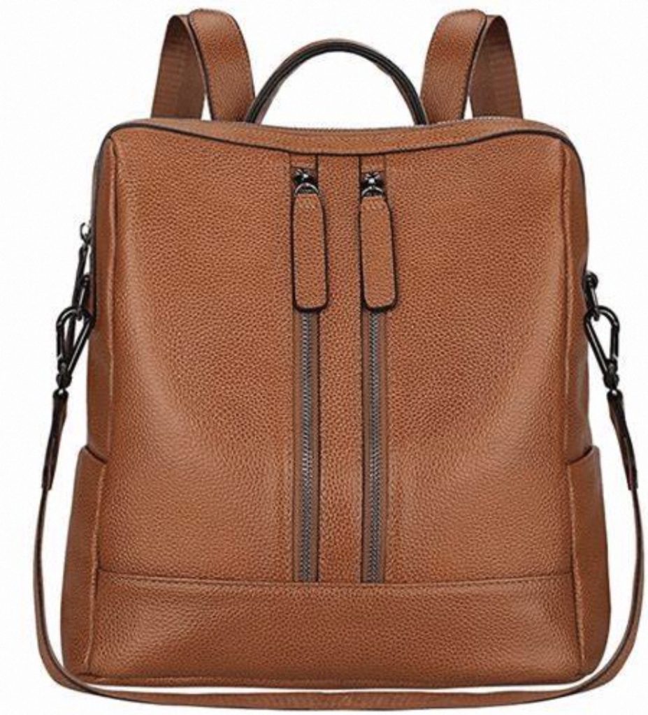 genuine leather backpack purse