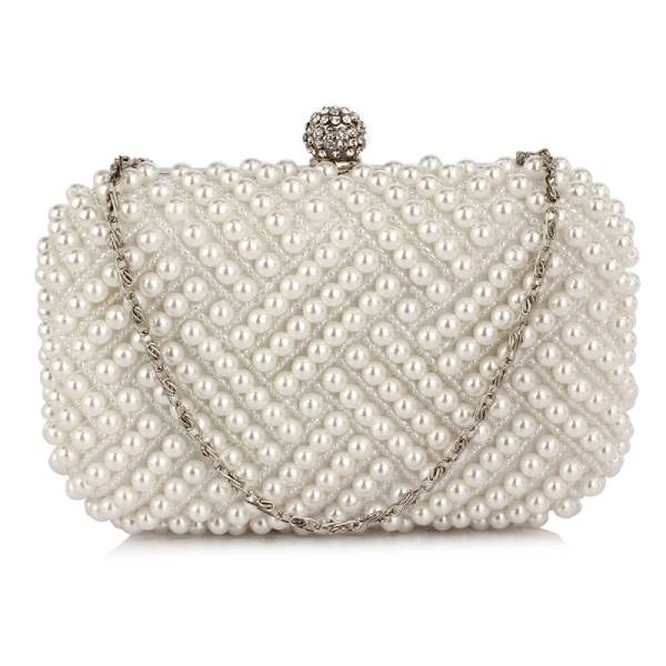 white clutch bag