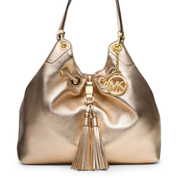 gold handbag