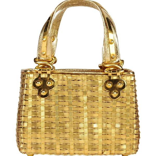 gold handbag