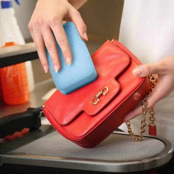 how to clean leather handbag