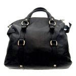 black designer handbag